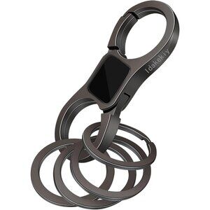 Key Chain Quick Release Spring with 4 Key Ring Heavy Duty Car Keychain Organizer